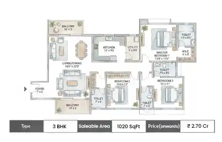 1 BHK-489 SqFt